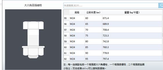 鋼結構螺栓規格型號與重量一覽表（鋼結構螺栓規格型號與重量） 建筑方案施工 第3張