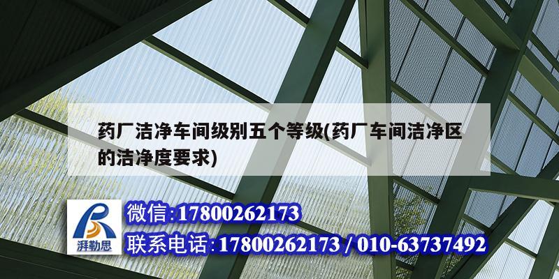 藥廠潔凈車間級別五個等級(藥廠車間潔凈區的潔凈度要求)